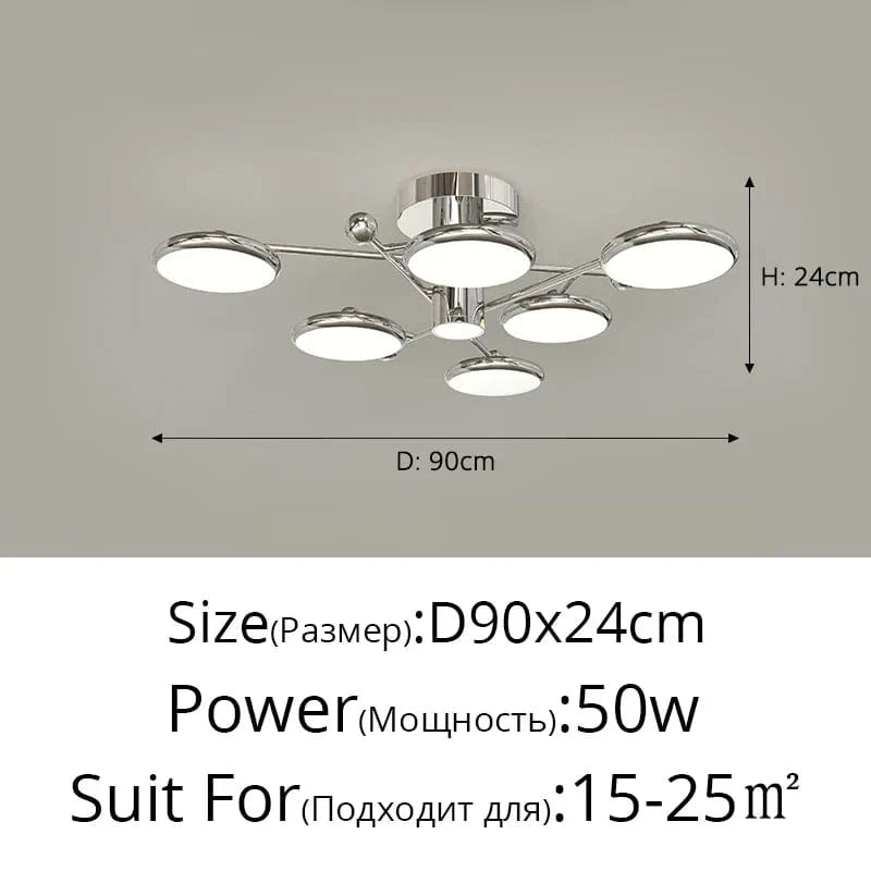 Lustre LED pour un éclairage intérieur tendance et moderne | Marco Lucetti Luminosité variable / Chorme 6 têtes