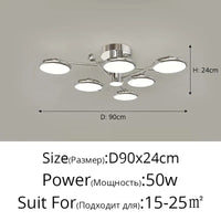 Lustre LED pour un éclairage intérieur tendance et moderne | Marco Lucetti Luminosité variable / Chorme 6 têtes