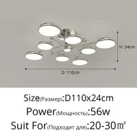 Lustre LED pour un éclairage intérieur tendance et moderne | Marco Lucetti Luminosité variable / Chorme 8 têtes
