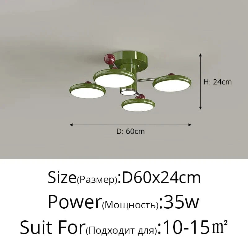 Lustre LED pour un éclairage intérieur tendance et moderne | Marco Lucetti Luminosité variable / Vert 4 têtes