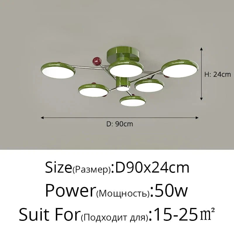 Lustre LED pour un éclairage intérieur tendance et moderne | Marco Lucetti Luminosité variable / Vert 6 têtes