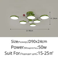 Lustre LED pour un éclairage intérieur tendance et moderne | Marco Lucetti Luminosité variable / Vert 6 têtes