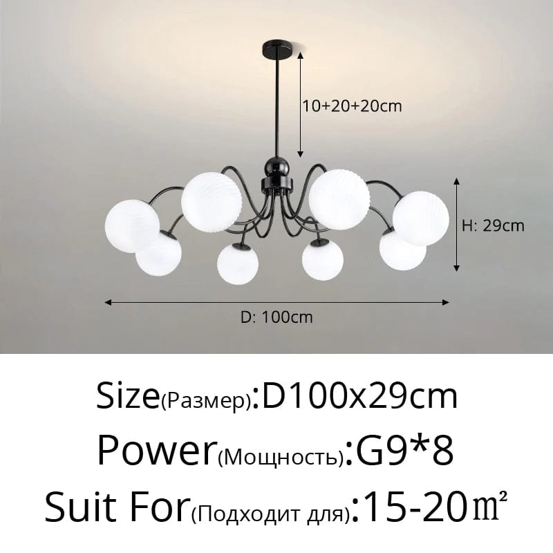 Lustre LED Qiyimei Artglass - Éclairage Intérieur Décoratif de Qualité | Marco Lucetti