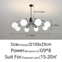 Lustre LED Qiyimei Artglass - Éclairage Intérieur Décoratif de Qualité | Marco Lucetti