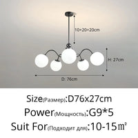 Lustre LED Qiyimei Artglass - Éclairage Intérieur Décoratif de Qualité