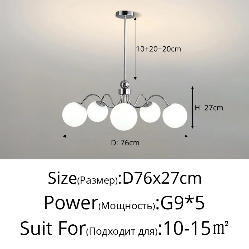 Lustre LED Qiyimei Artglass - Éclairage Intérieur Décoratif de Qualité
