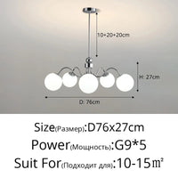 Lustre LED Qiyimei Artglass - Éclairage Intérieur Décoratif de Qualité