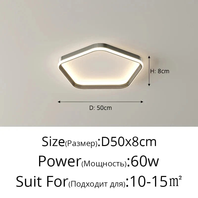 Lustre LED Qiyimei - Éclairage Intérieur Maison | Marco Lucetti 3 couleurs sans télécommande / Noir 50cm 60w