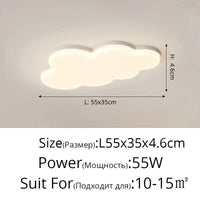 Lustre LED Qiyimei : Élégance et luminosité pour une décoration d'intérieur sublime | Marco Lucetti 3 couleurs sans télécommande / B Blanc 55cm