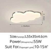 Lustre LED Qiyimei : Élégance et luminosité pour une décoration d'intérieur sublime | Marco Lucetti 3 couleurs sans télécommande / Chorme B 55cm