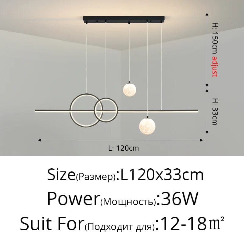 Lustre LED Qiyimei pour sublimer votre cuisine et salon. | Marco Lucetti