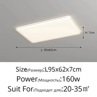 Lustre LED Réglable avec Veilleuse pour Décoration Intérieure - LuminArt | Marco Lucetti 3 couleurs sans télécommande / 95cm 160w Blanc
