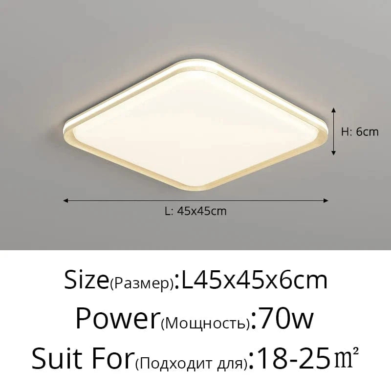 Lustre LED Réglable avec Veilleuse pour Décoration Intérieure - LuminArt | Marco Lucetti 3 couleurs sans télécommande / Carré 42cm beige