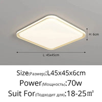 Lustre LED Réglable avec Veilleuse pour Décoration Intérieure - LuminArt | Marco Lucetti 3 couleurs sans télécommande / Carré 42cm beige