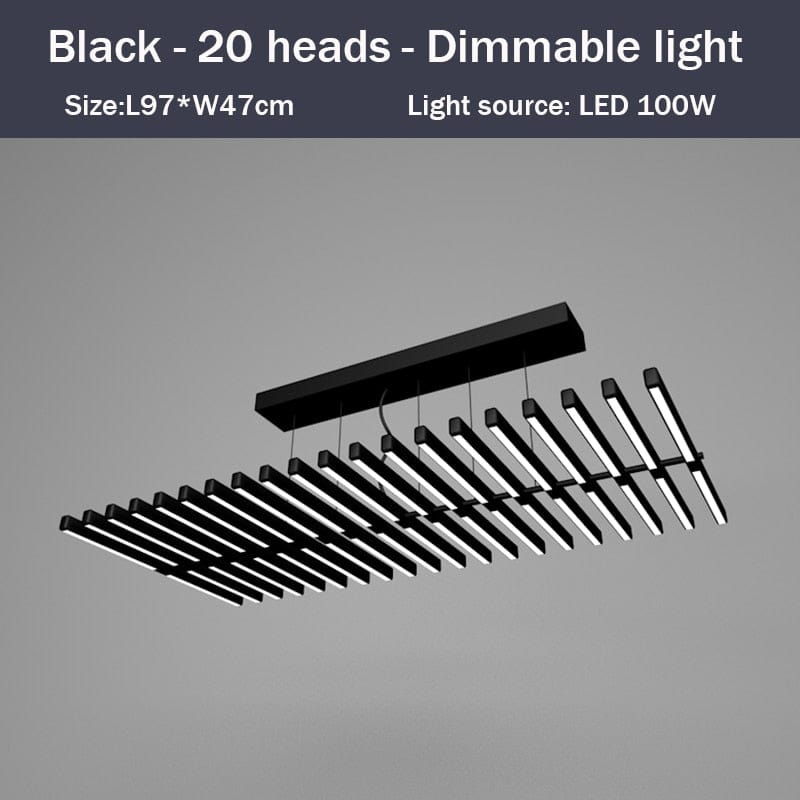 Lustre LED Révolutionnaire - Bilbao | Marco Lucetti Noir - 20 LED