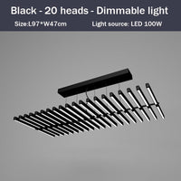 Lustre LED Révolutionnaire - Bilbao | Marco Lucetti Noir - 20 LED