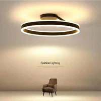 Lustre Led Rond à Intensité Variable | Marco Lucetti Double lumière noire / Diamètre.40cm / Blanc chaud 3000K