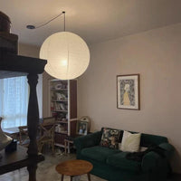 Lustre LED Rond en Papier de Riz Nordique Wabi Sabi | Marco Lucetti