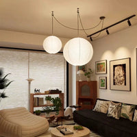 Lustre LED Rond en Papier de Riz Nordique Wabi Sabi | Marco Lucetti