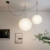 Lustre LED Rond en Papier de Riz Nordique Wabi Sabi | Marco Lucetti
