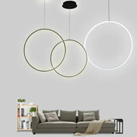 Lustre LED Rond Minimaliste Suspensions Noires - Éclairage Intérieur Design | Marco Lucetti