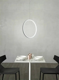 Lustre LED Rond Minimaliste Suspensions Noires - Éclairage Intérieur Design | Marco Lucetti