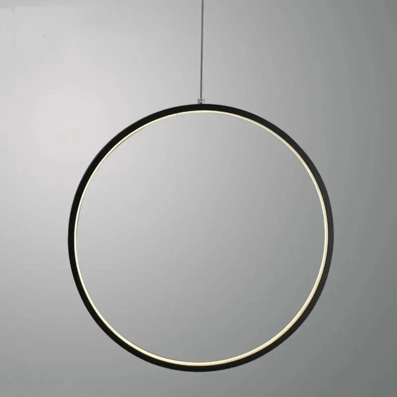 Lustre LED Rond Minimaliste Suspensions Noires - Éclairage Intérieur Design | Marco Lucetti