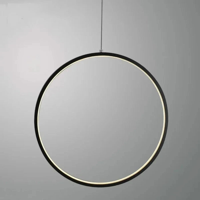 Lustre LED Rond Minimaliste Suspensions Noires - Éclairage Intérieur Design | Marco Lucetti