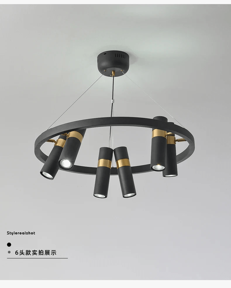 Lustre LED rotative en fer forgé - Design moderne | Marco Lucetti