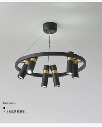 Lustre LED rotative en fer forgé - Design moderne | Marco Lucetti