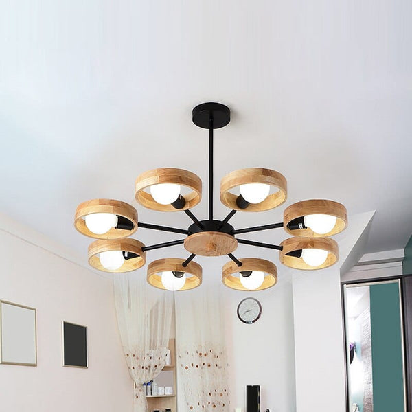 Lustre LED scandinave en bois Rauwl | Marco Lucetti
