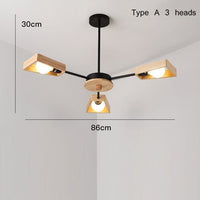 Lustre LED scandinave en bois Rauwl | Marco Lucetti A - 3 ampoules