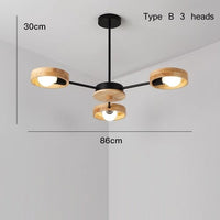 Lustre LED scandinave en bois Rauwl | Marco Lucetti B - 3 ampoules