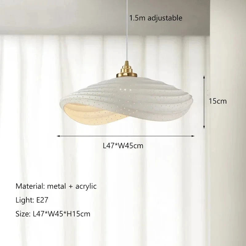 Lustre LED Scandinave Minimaliste Wabi Sabi pour Restaurant & Bar | Marco Lucetti A ajouré blanc / Lumière neutre