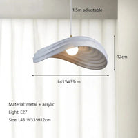 Lustre LED Scandinave Minimaliste Wabi Sabi pour Restaurant & Bar | Marco Lucetti B gris / Lumière neutre