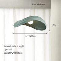 Lustre LED Scandinave Minimaliste Wabi Sabi pour Restaurant & Bar | Marco Lucetti B Vert / Lumière neutre