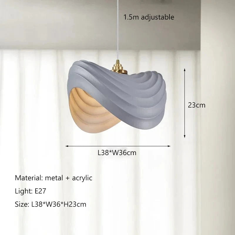 Lustre LED Scandinave Minimaliste Wabi Sabi pour Restaurant & Bar | Marco Lucetti C gris / Lumière neutre