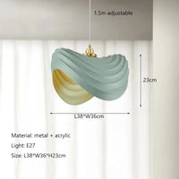 Lustre LED Scandinave Minimaliste Wabi Sabi pour Restaurant & Bar | Marco Lucetti C Vert / Lumière neutre