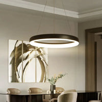 Lustre LED Scandinave Moderne Minimaliste pour Restaurant et Chambre | Marco Lucetti Noir / Diamètre 60cm 37W / RC à intensité variable