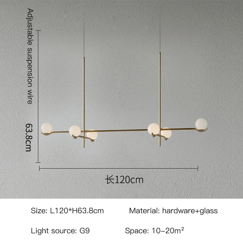 Lustre LED Scandinave Moderne Noir/Or pour Chambre à Coucher et Salon-Salle à Manger | Marco Lucetti