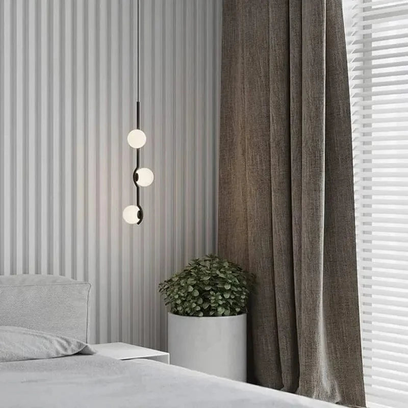 Lustre LED Scandinave Moderne Noir/Or pour Chambre à Coucher et Salon-Salle à Manger | Marco Lucetti