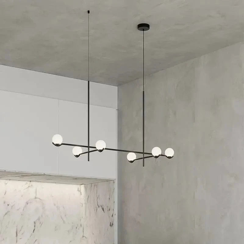 Lustre LED Scandinave Moderne Noir/Or pour Chambre à Coucher et Salon-Salle à Manger | Marco Lucetti