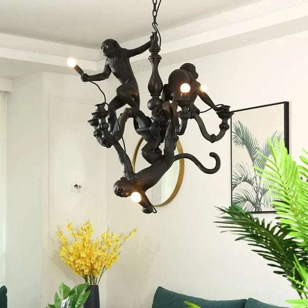 Lustre LED singe nordique SANDYHA Art - Noir & Blanc | Marco Lucetti