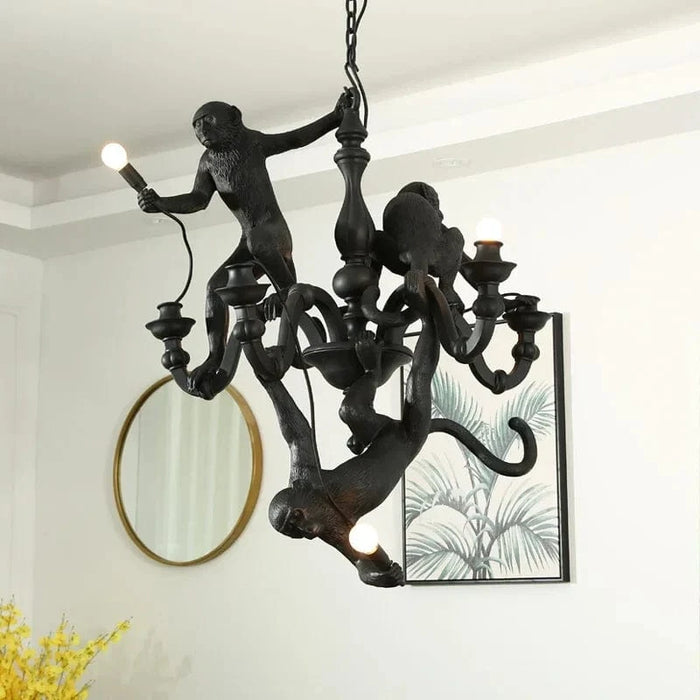 Lustre LED singe nordique SANDYHA Art - Noir & Blanc | Marco Lucetti