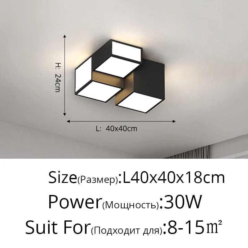 Lustre LED Smart pour Cuisine | Marco Lucetti Noir 3 lumières / Trois couleurs