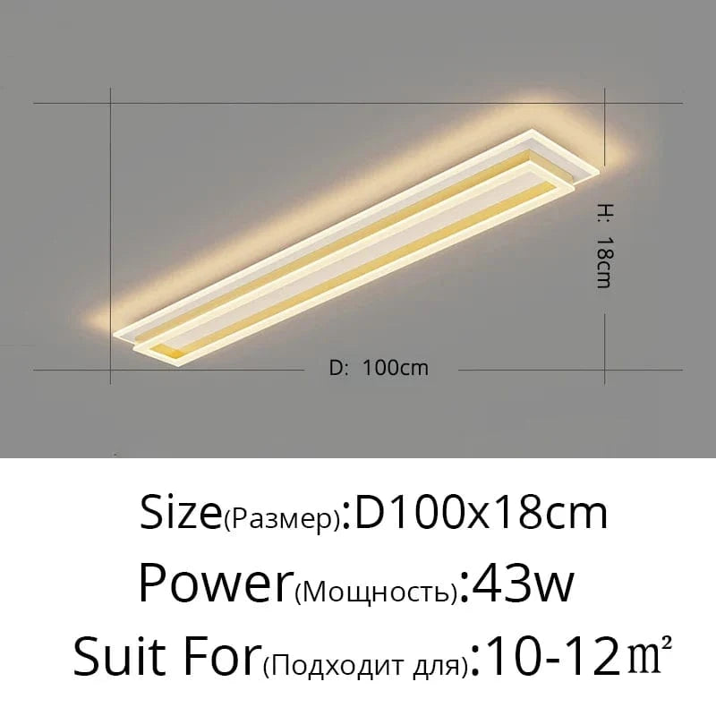Lustre LED SmartPulse pour Éclairage Domestique Intérieur | Marco Lucetti 100 cm Or / Blanc froid, pas de télécommande
