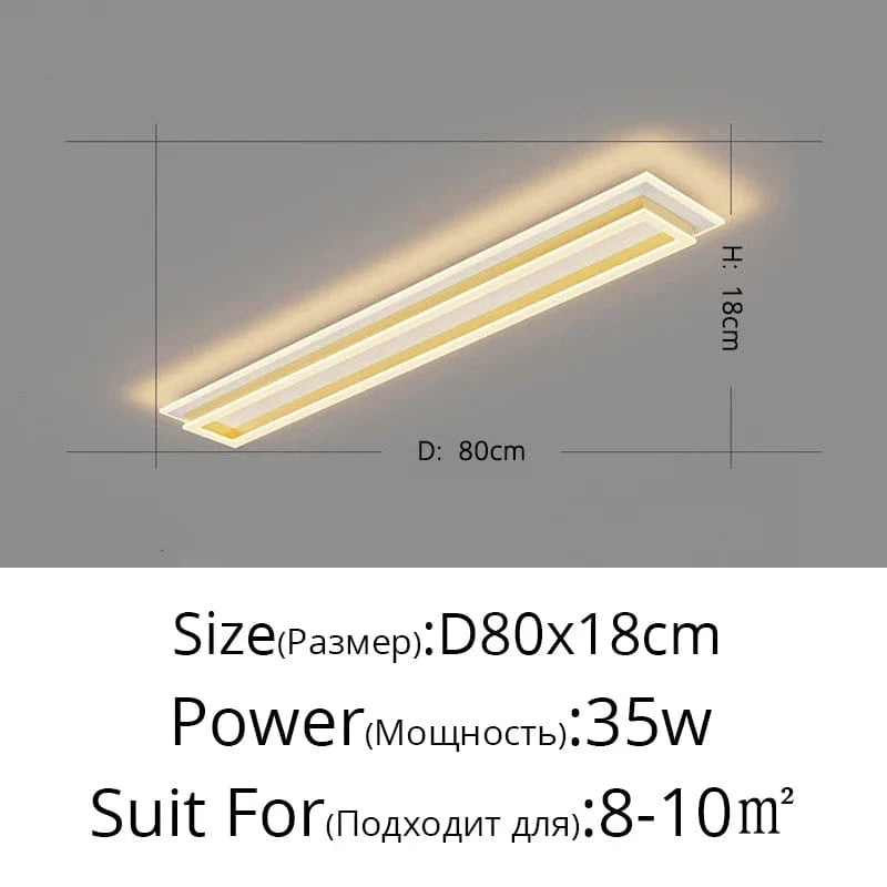 Lustre LED SmartPulse pour Éclairage Domestique Intérieur | Marco Lucetti 80 cm Or / Blanc chaud, pas de télécommande
