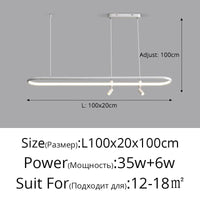 Lustre LED "Spotlight" pour éclairage intérieur | Marco Lucetti Noir 100cm / Blanc chaud, pas de télécommande