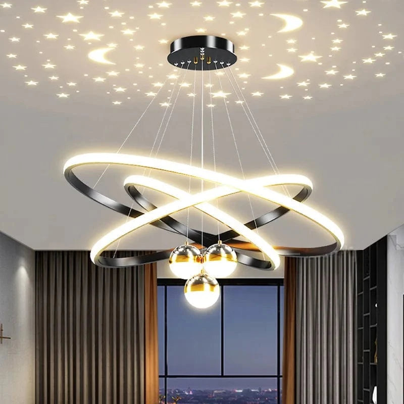 Lustre LED "Stellaire Circulaire" par Homedero | Marco Lucetti Or 40 60 80 / Trois couleurs