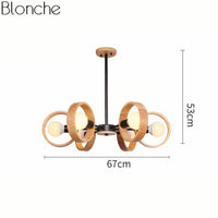 Lustre LED Style Japan - Élégance Moderne | Marco Lucetti Blanc / 6 lampes